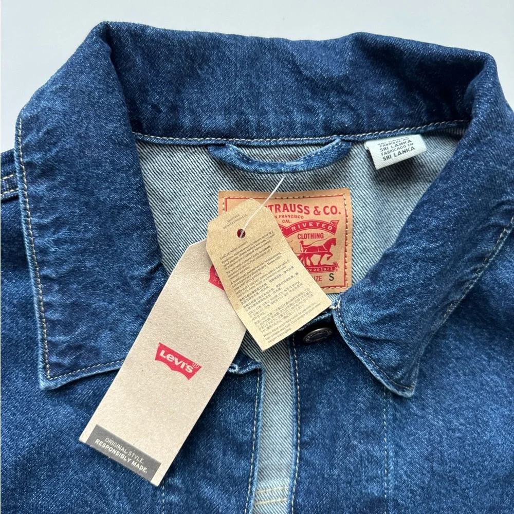 Levi’s Trucker Denim Jacket Women’s Small NWT Classic Blue Jean Jacket - Picture 6 of 6
